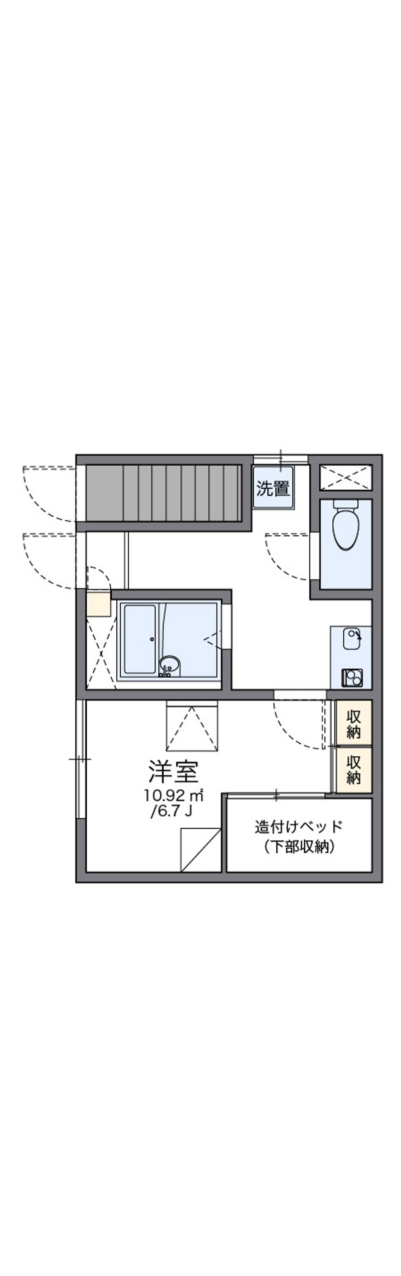 レオパレス琥珀館 間取図