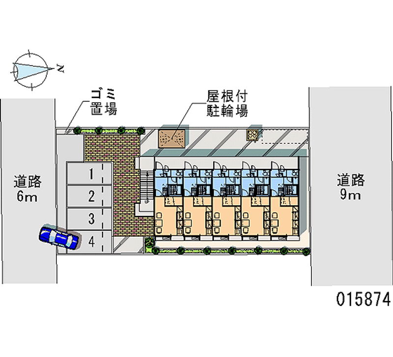 レオパレスミディ 月極駐車場