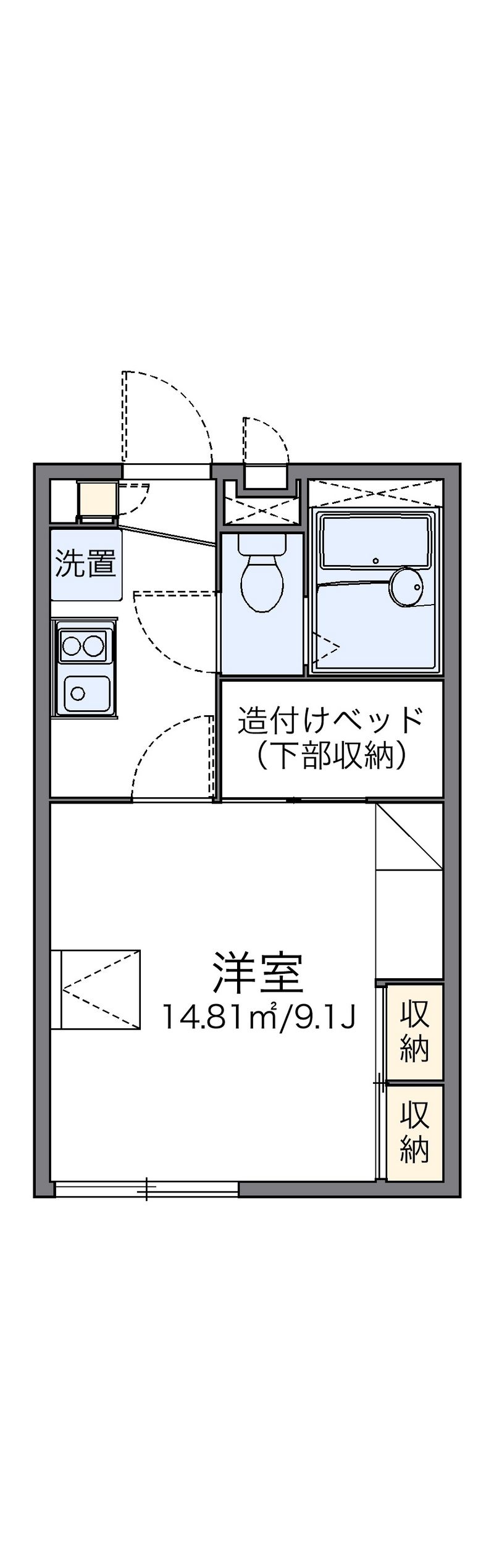 レオパレスポトリバＨ 間取図