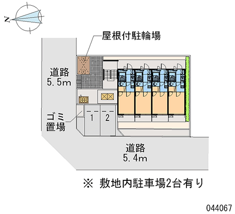 レオパレスルーブルⅡ 区画図