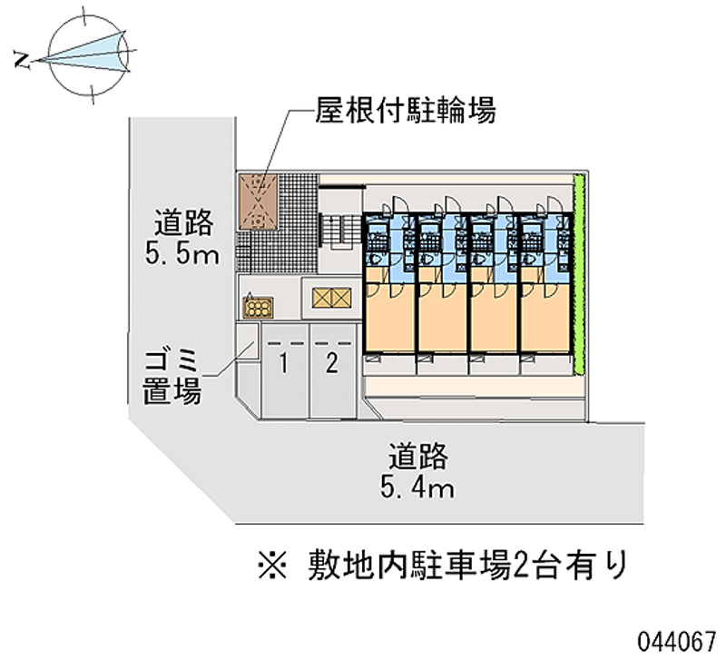 レオパレスルーブルⅡ 月極駐車場