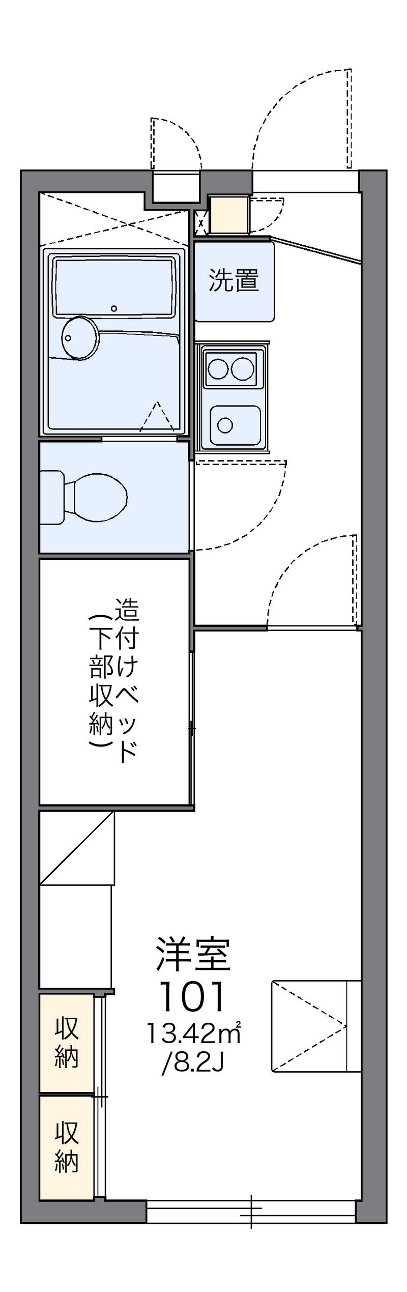 レオパレス緑町 間取図
