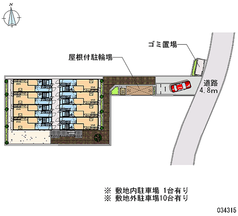 レオパレスＫＡＺＵ 月極駐車場