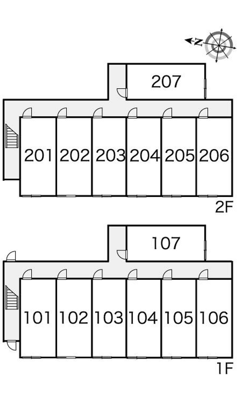 レオパレス虹の丘 間取配置図