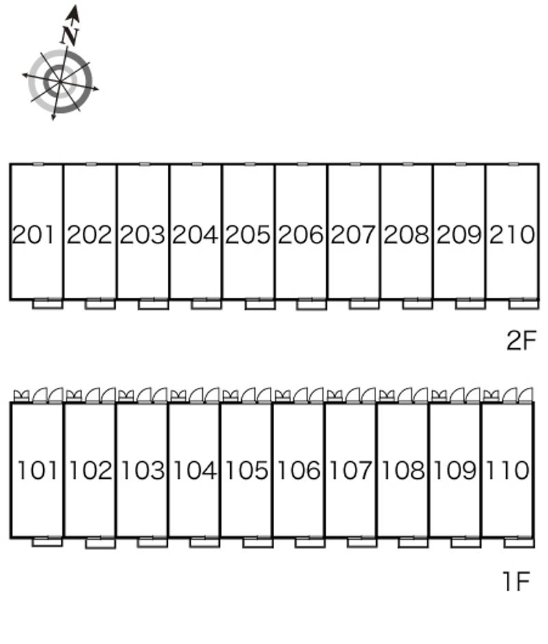 レオパレスＫⅡ 間取配置図