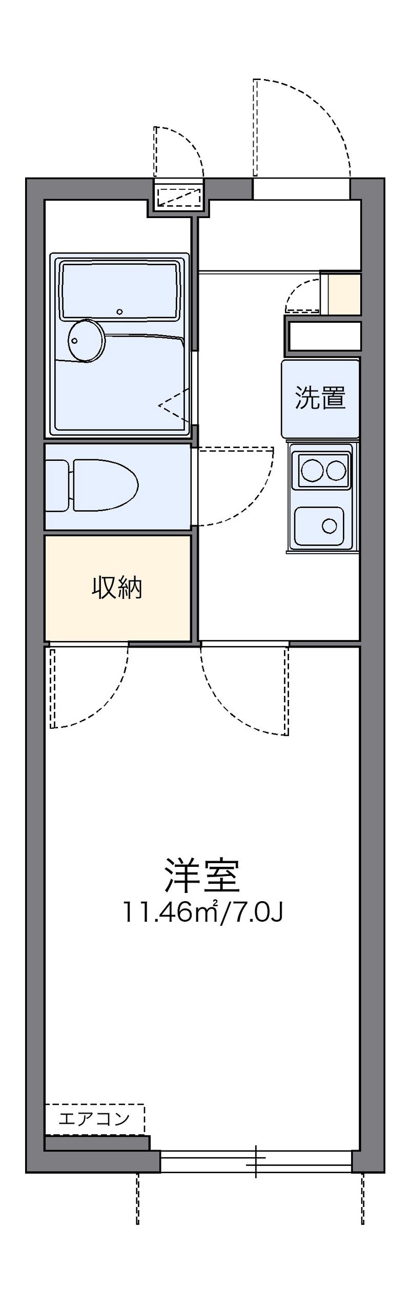 レオパレスタートルクレインⅡ 間取図