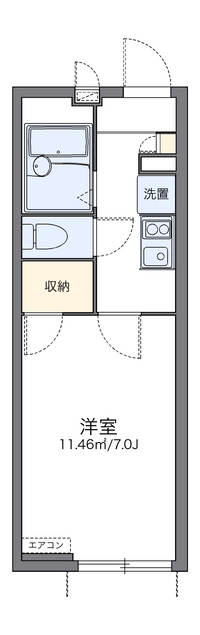 レオパレスタートルクレインⅡ 間取り図