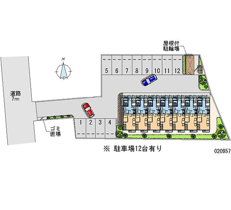 レオパレスシンフォニア 月極駐車場