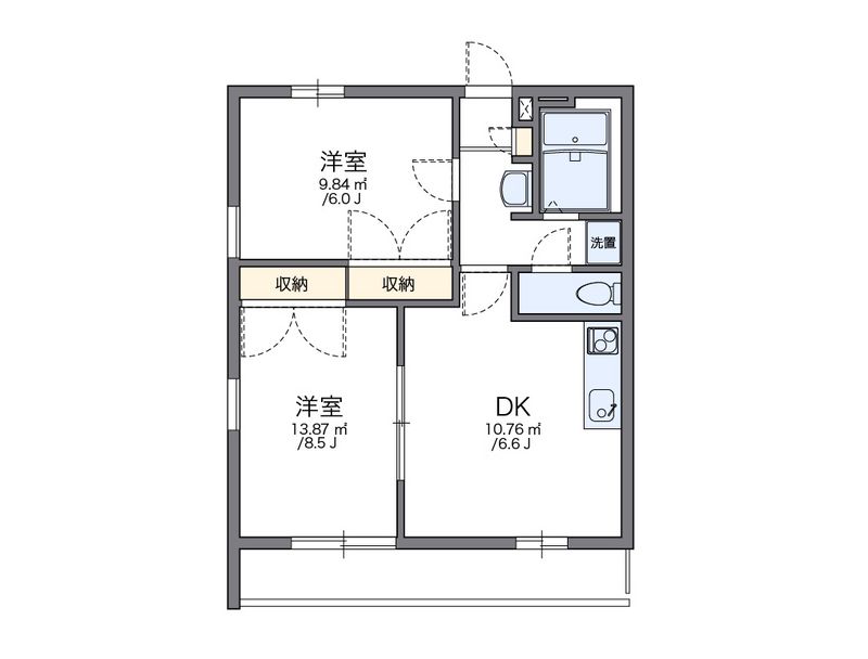 レオパレス鹿子木ＡＲＥＡⅠ 間取図
