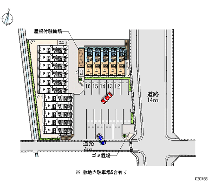 レオパレスラ　ルーナＢ 月極駐車場