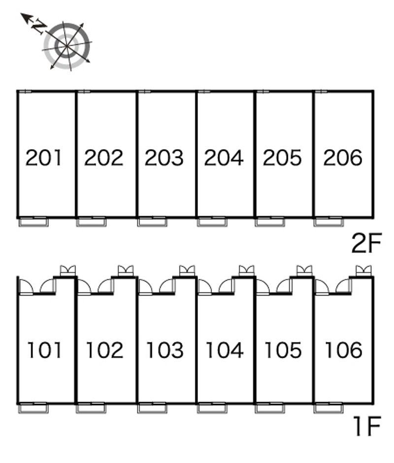 レオパレスパピヨンＡ 間取配置図