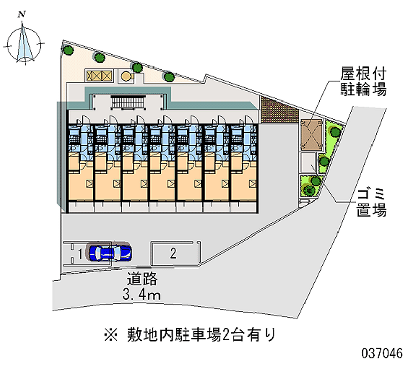 レオパレスリヴィエール　メトバ 区画図