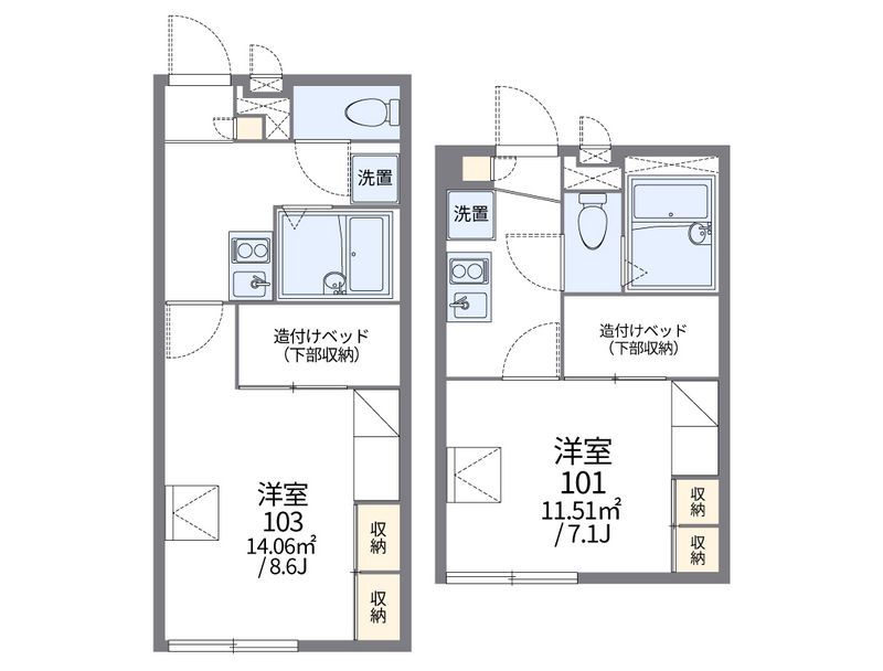レオパレス大園Ⅱ 間取図