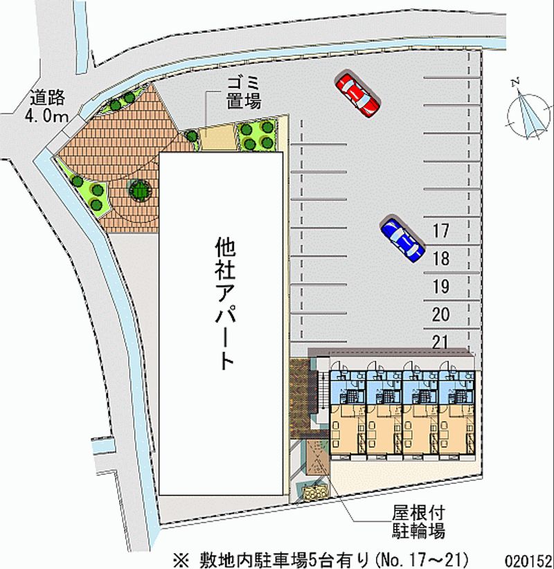 レオパレスシェルプレインⅡ 区画図