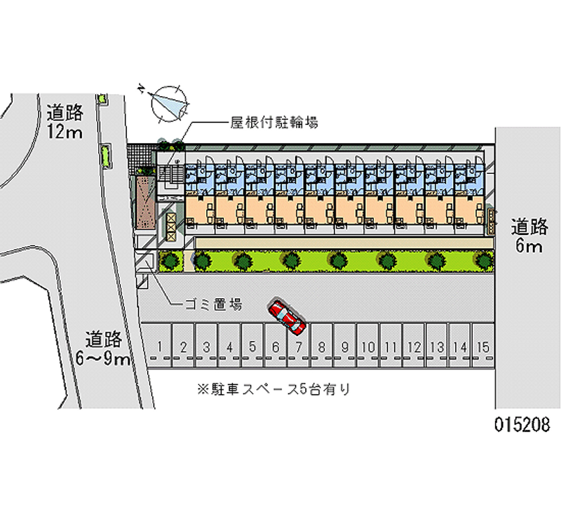 レオパレスコートデレモングラス 月極駐車場