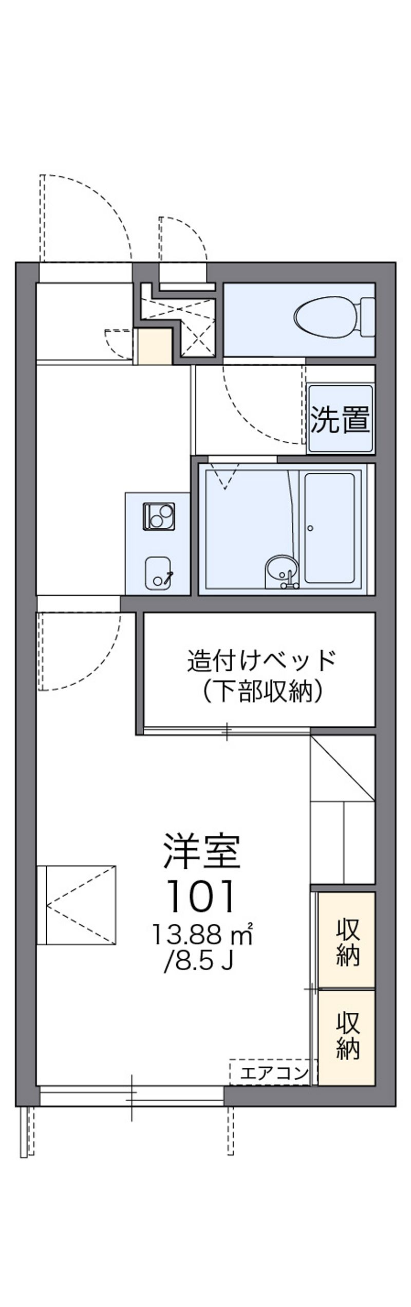 レオパレスアヴィニヨン 間取図