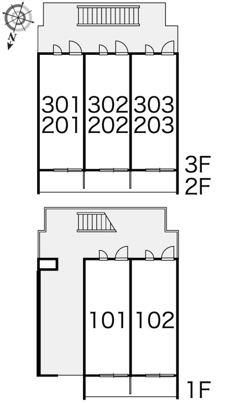 レオパレス田園調布Ｂ 間取配置図