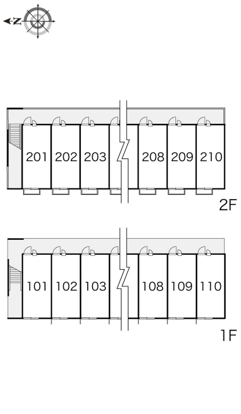 レオパレスパテオⅡ 間取配置図