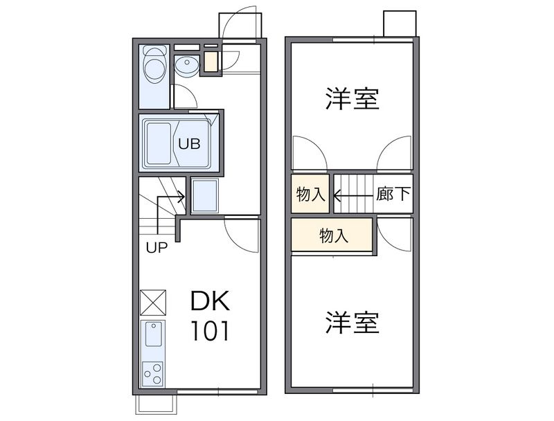 レオパレスサンフォーレ 間取図