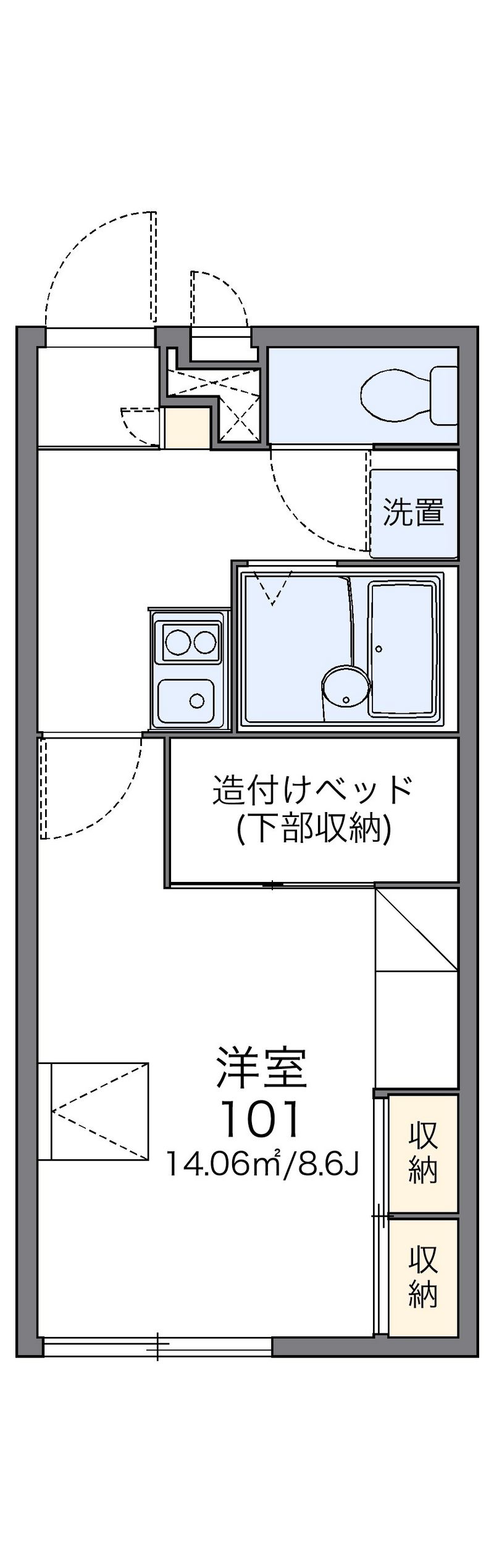レオパレスＥａｓｅ　ｍｏｒｅ 間取図