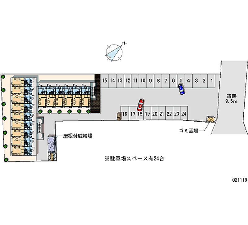 21119 bãi đậu xe hàng tháng