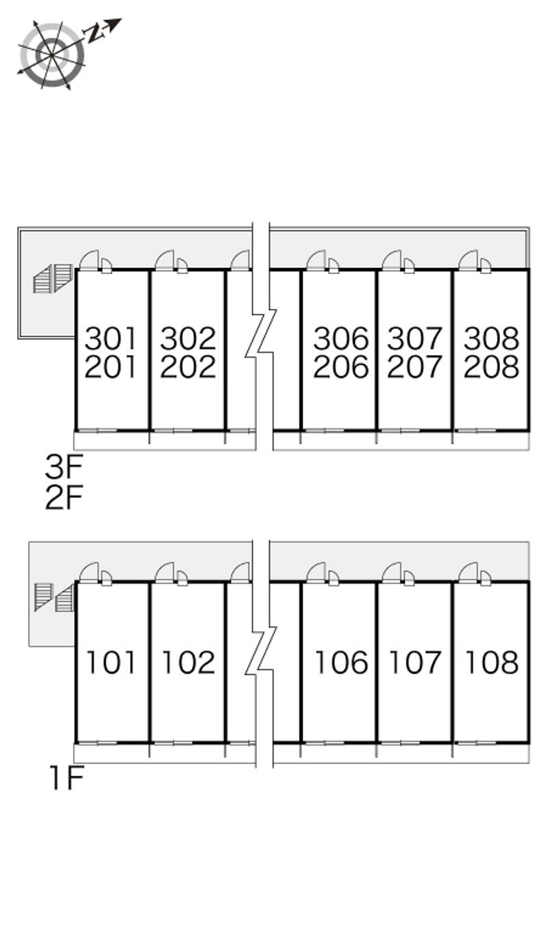 レオパレスサザンクロスＢ 間取配置図
