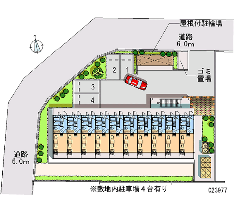 レオパレスシェソワⅡ 月極駐車場