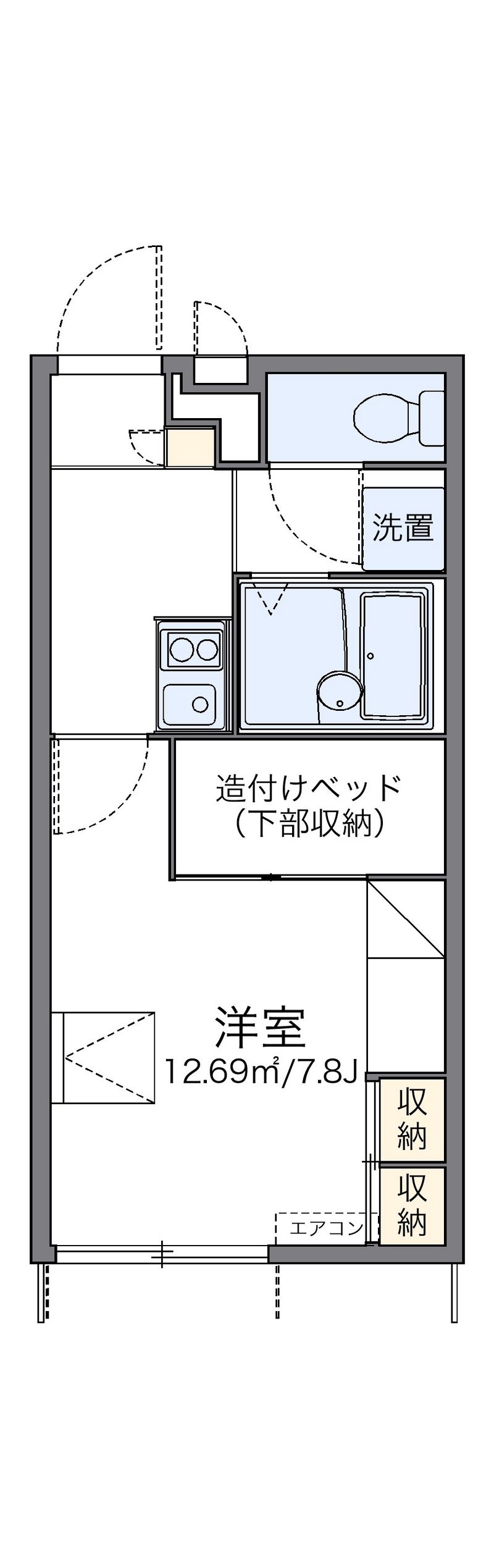 レオパレスパル北方Ⅲ 間取図