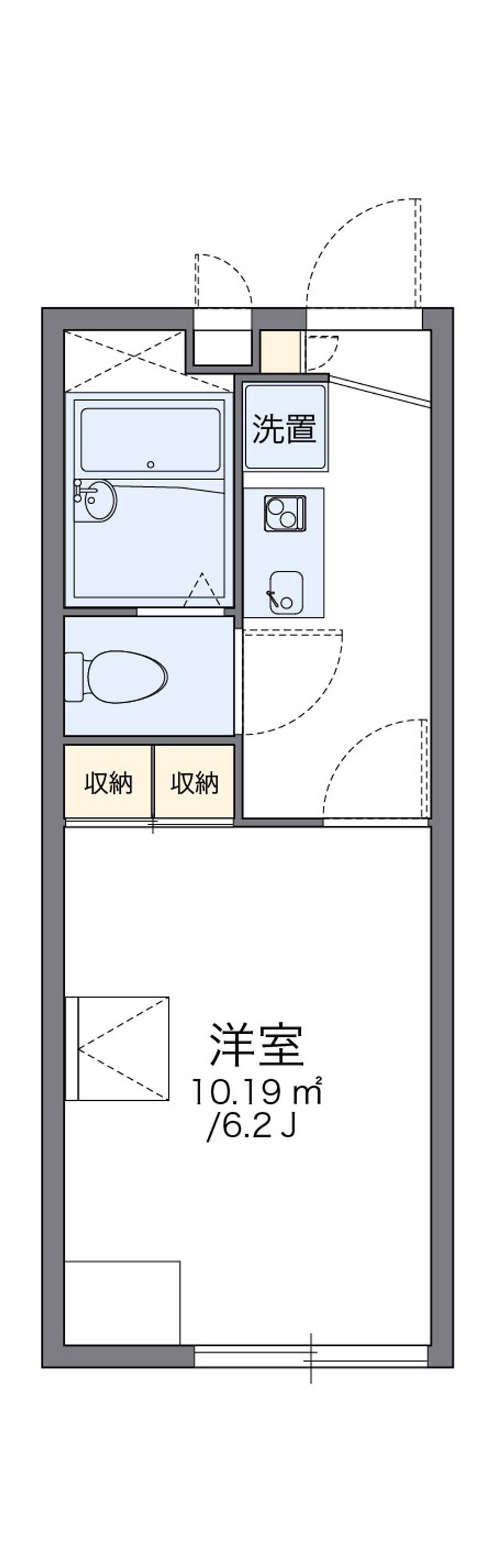 レオパレスベルソー 間取図