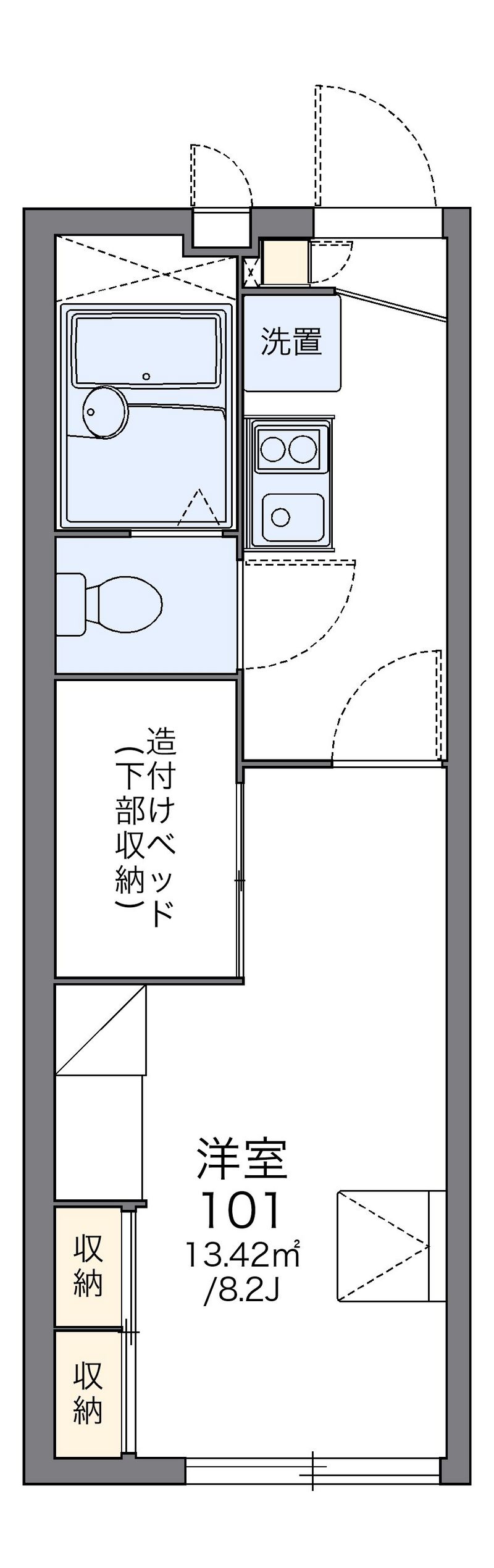 レオパレスアルカンシエル弐番館 間取図
