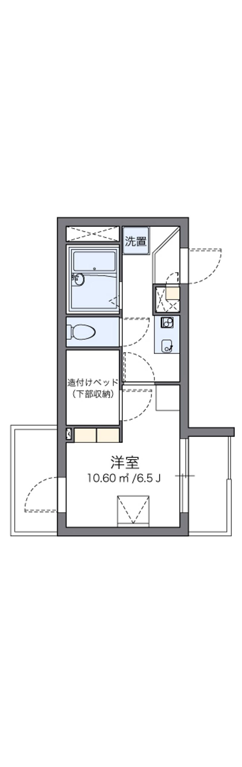 レオパレスクロスウィステリア 間取図