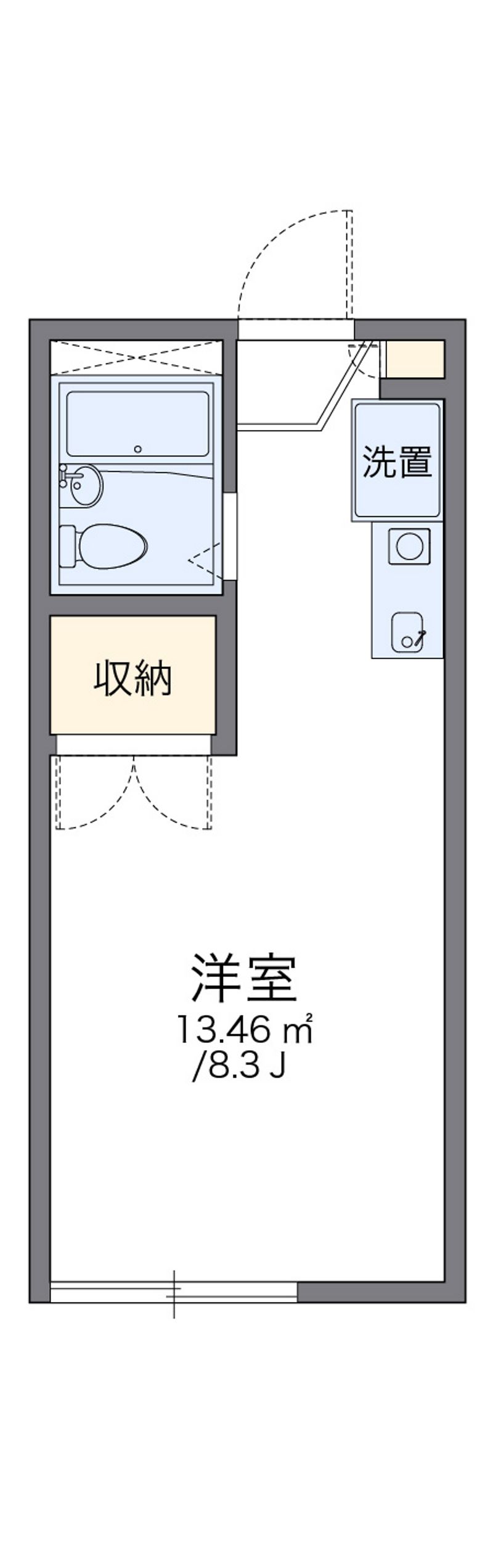レオパレスウィステリアＣ 間取図