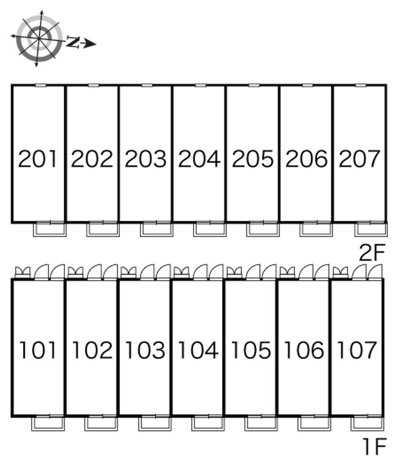 レオパレスサンビームＣ 間取配置図