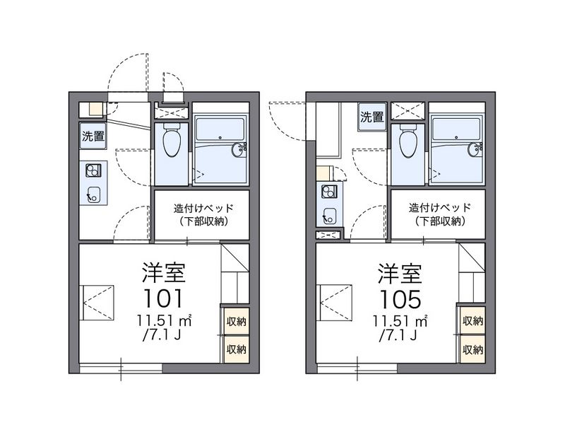 レオパレス房丸 間取図