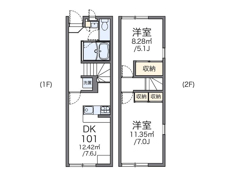 レオパレスラ　ルーナＢ 間取図