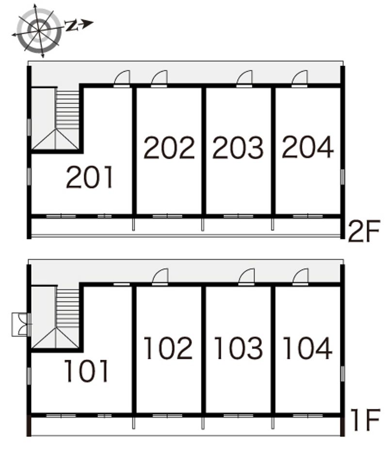 レオパレスルーチェ高畑 間取配置図