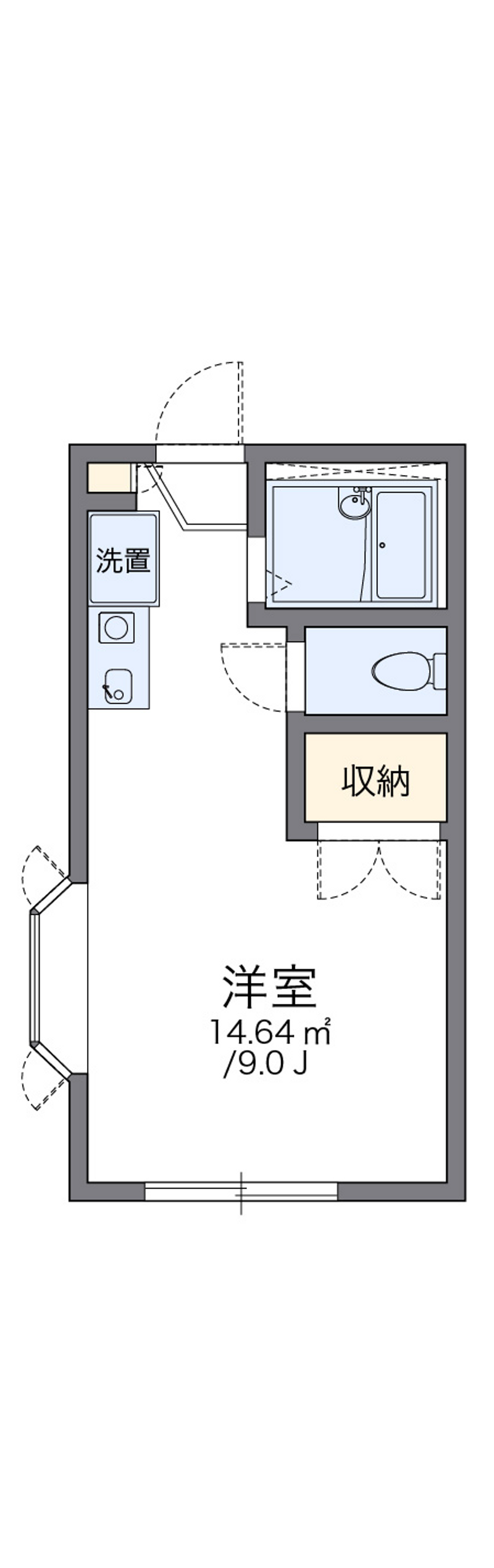 レオパレス萩原 間取図