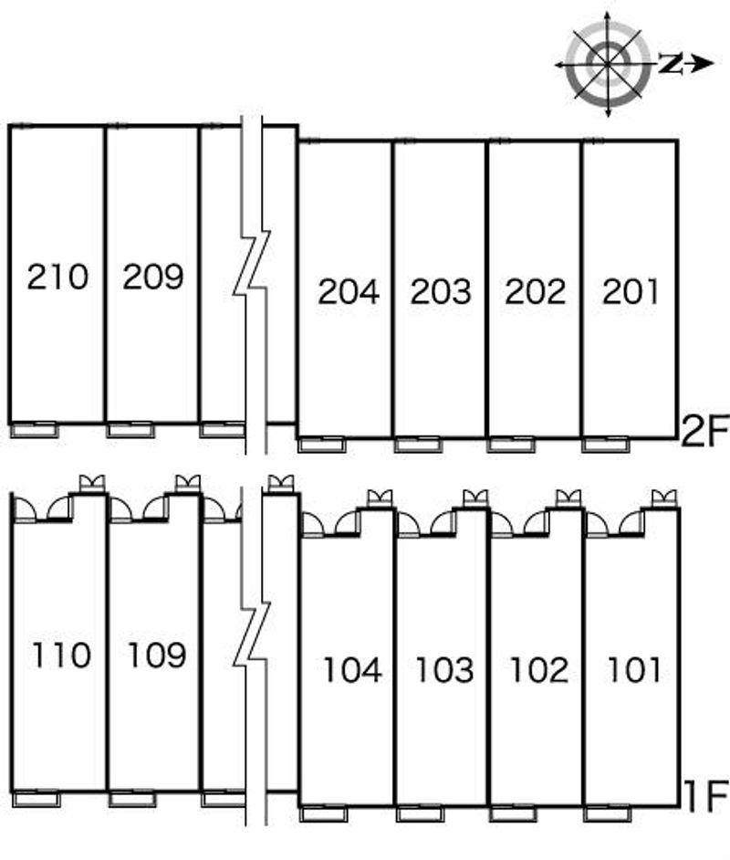 レオパレスユニバーサルヒーロー 間取配置図