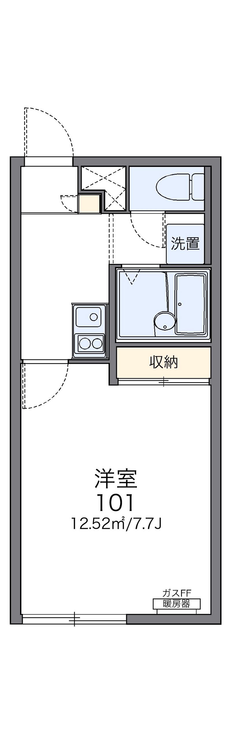 レオパレス三共１２ 間取図