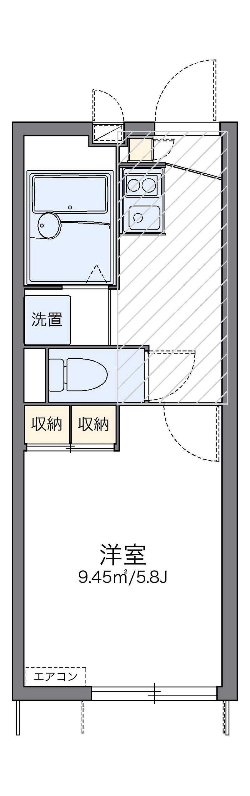 レオパレスモモナ 間取図