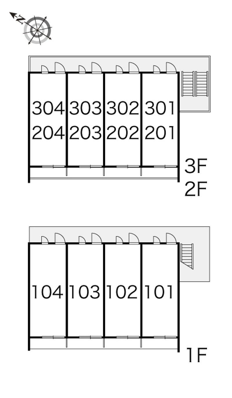 レオパレスシヴⅡ 間取配置図