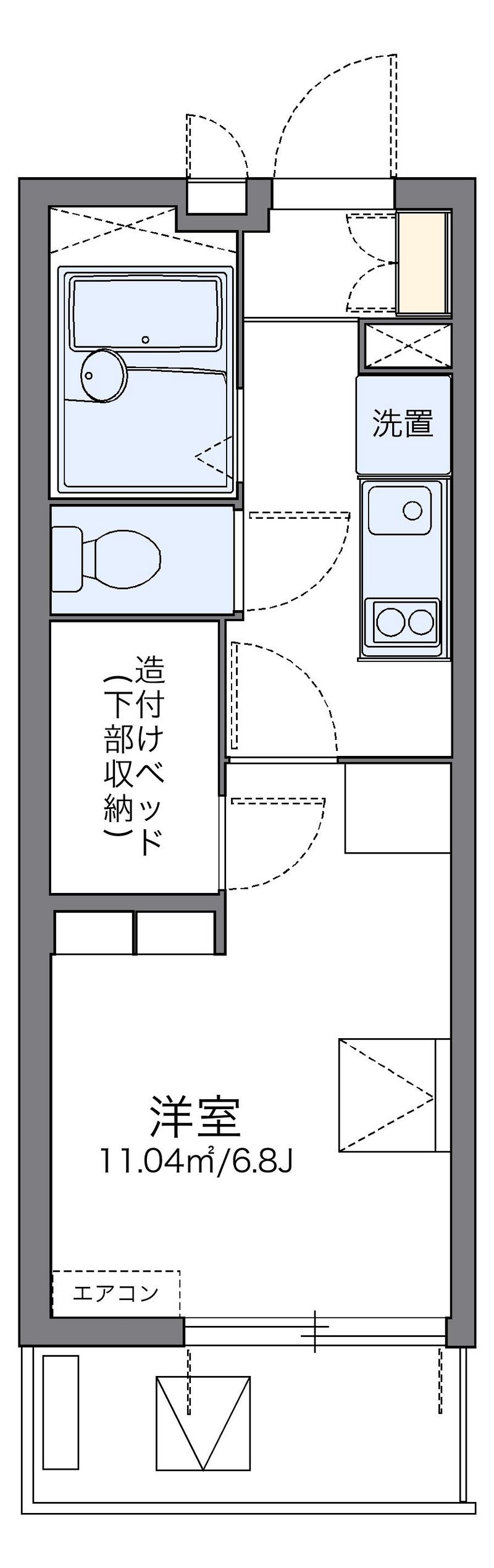 レオパレスハーバーサイドＥ棟 間取図