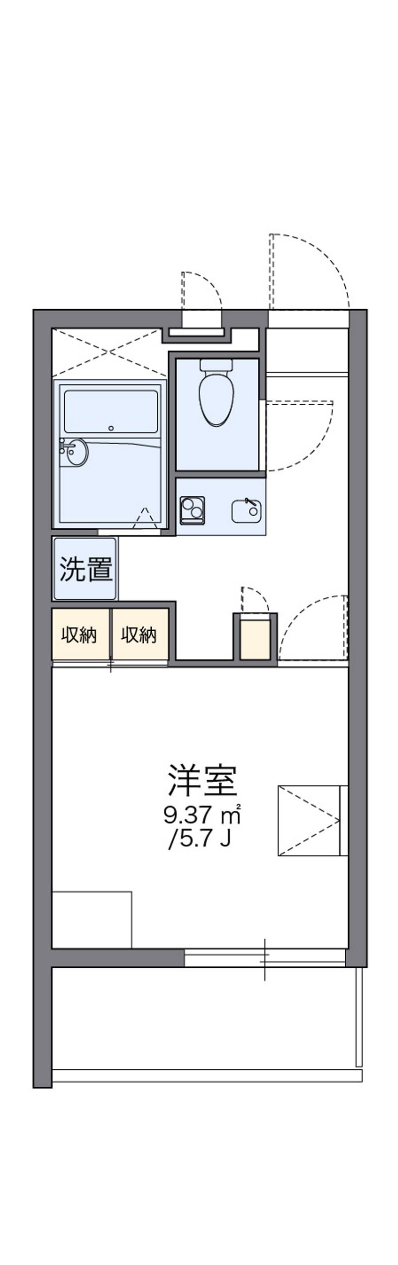 レオパレスＲｙｕｓｅｉ中道通 間取図