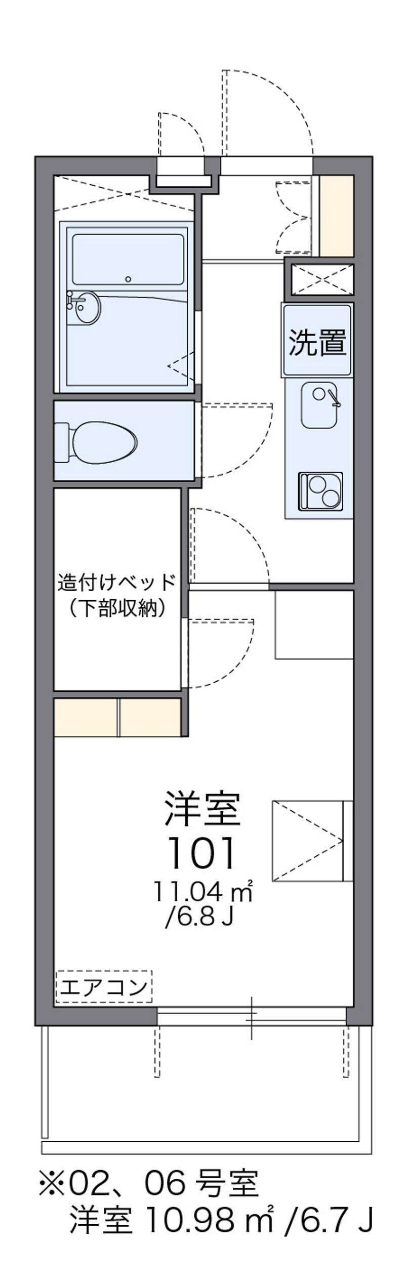 レオパレス米米 間取図
