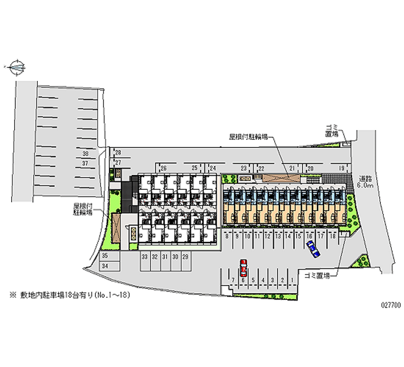 レオパレス五箇庄 月極駐車場