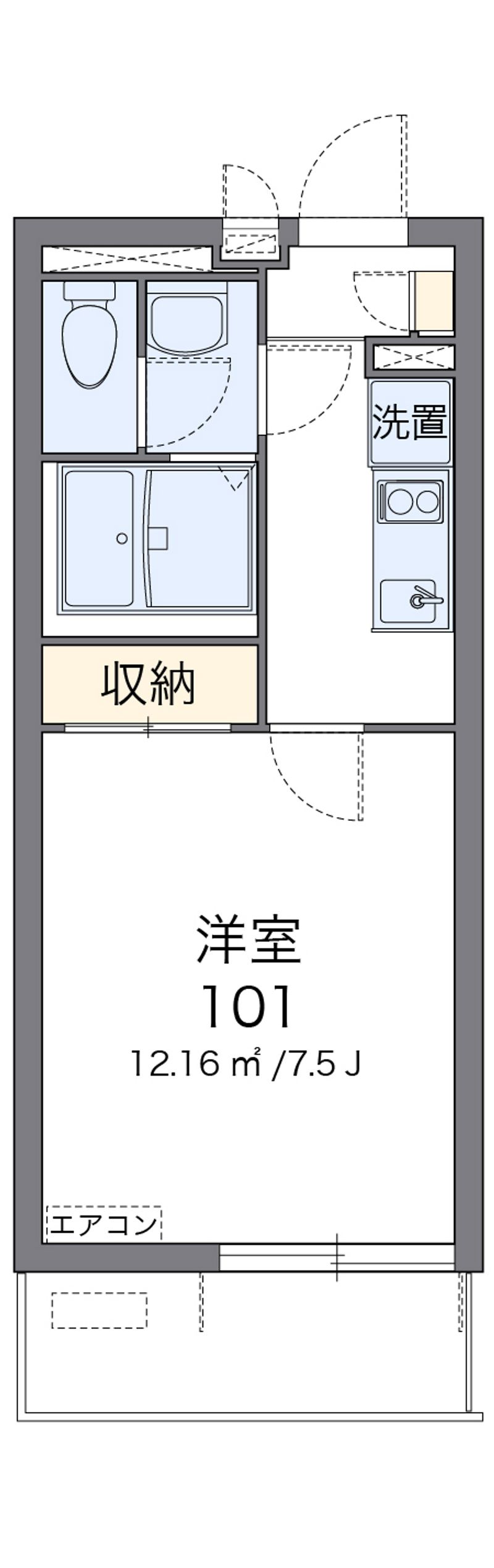 クレイノ清都Ⅲ 間取図