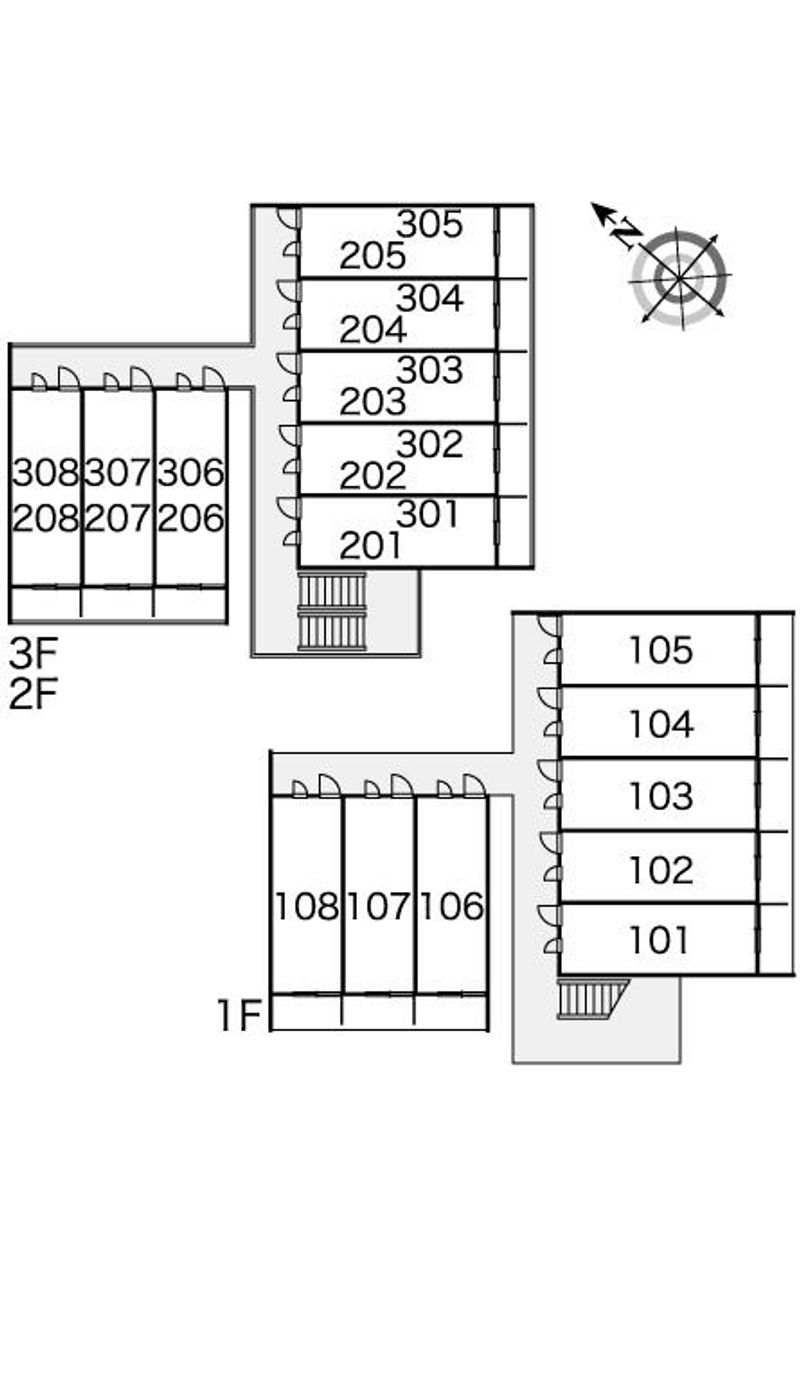 レオパレスピースフル 間取配置図