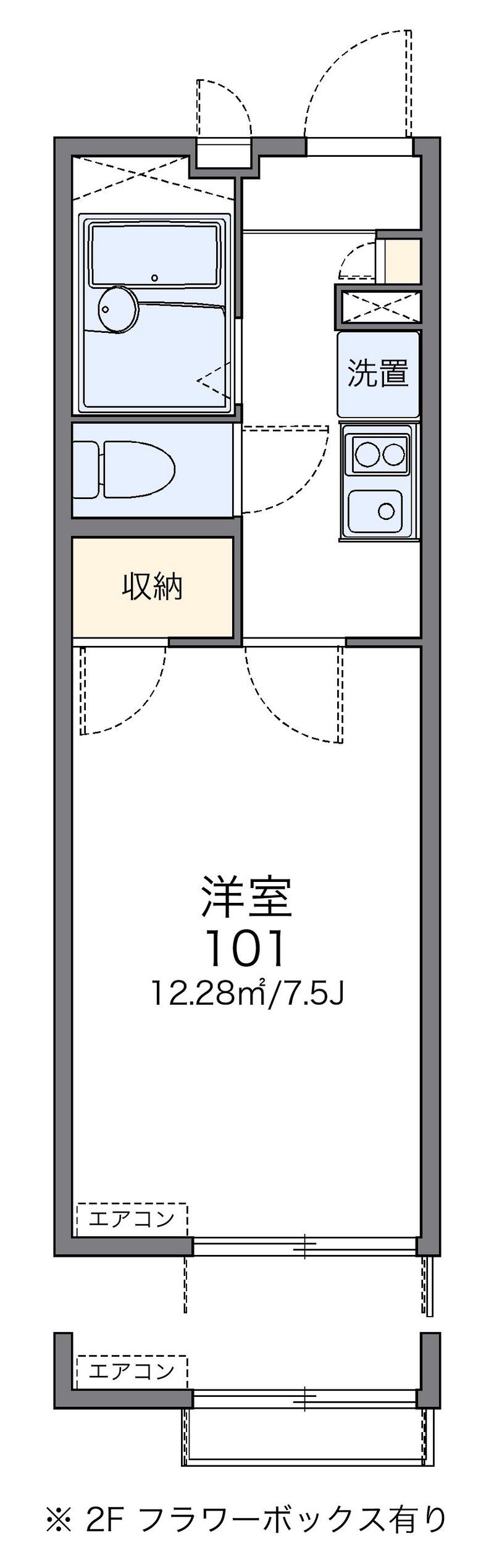 レオパレス旭ヶ丘 間取図