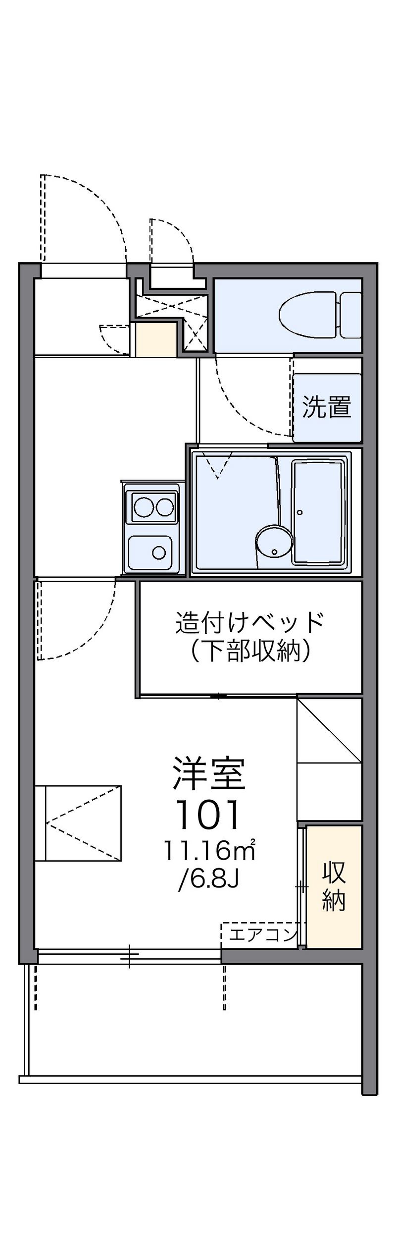 レオパレス寺地 間取図