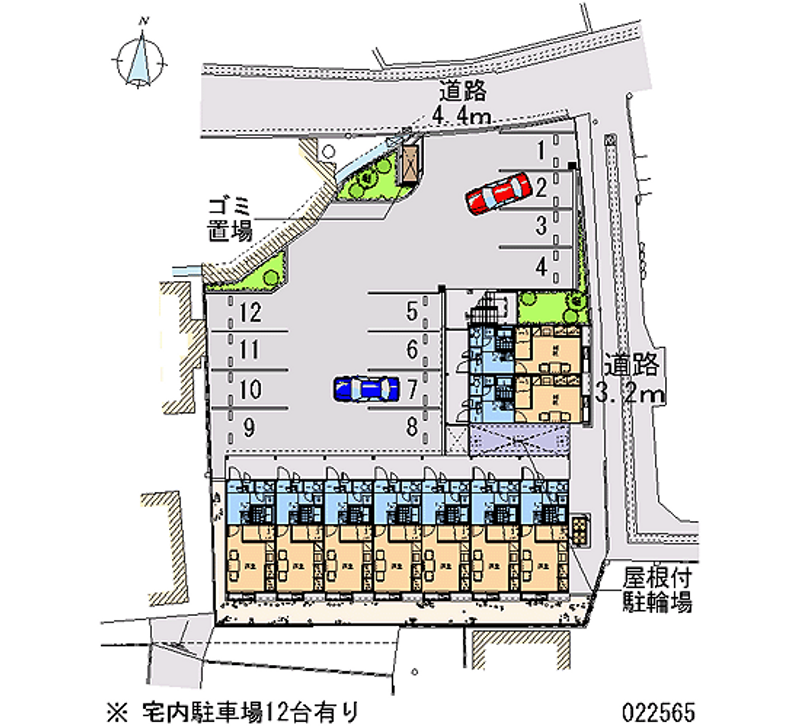 レオパレスタウンコート観音寺 月極駐車場